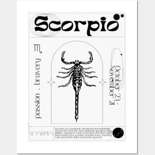 Scorpio Zodiac Sign Personality Card Posters and Art